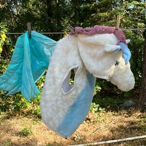 White and Blue Unicorn Costume with Wings